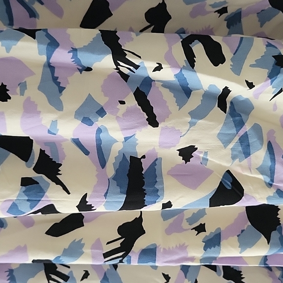 Strapless blue and pattern dress - Picture 2 of 4